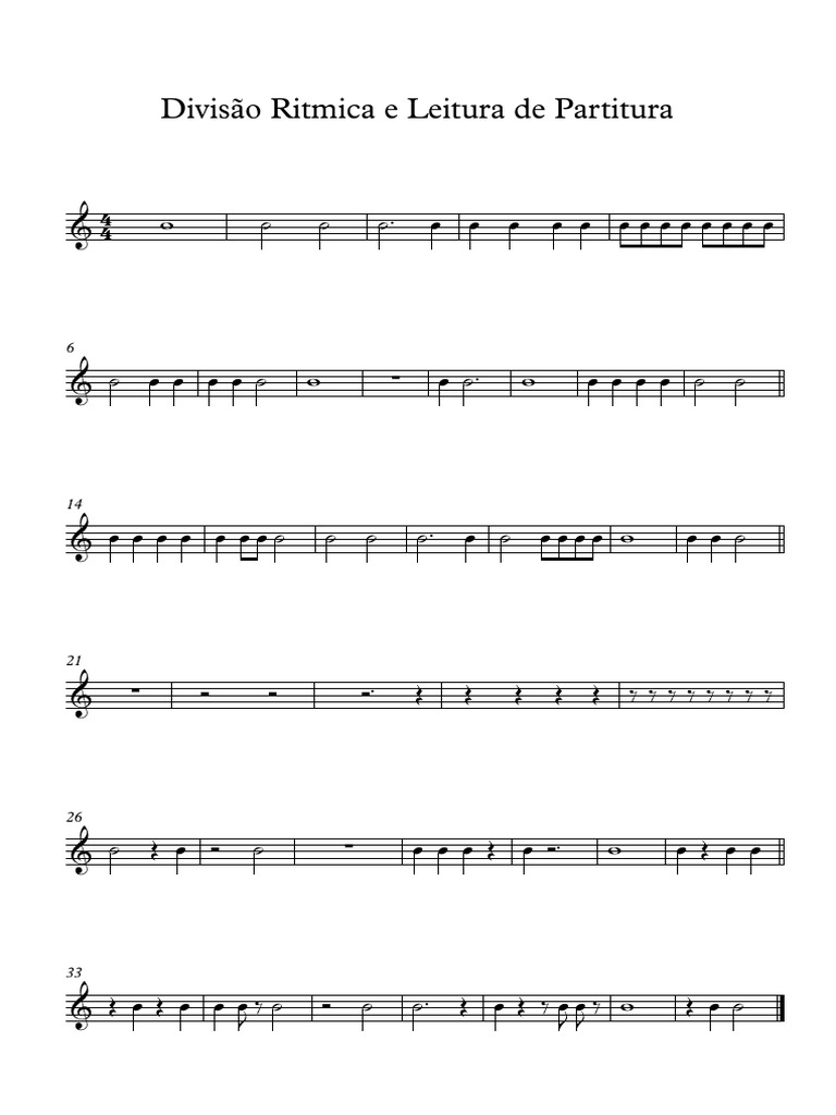 Divisão Rítmica et Lecture de Partitura | PDF