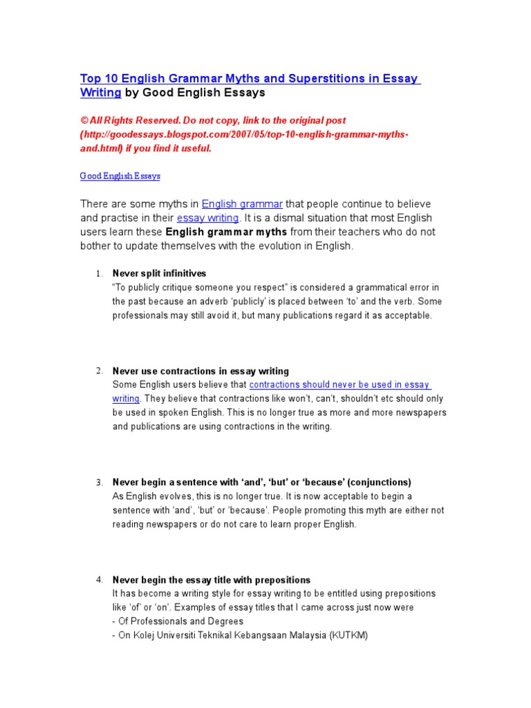 superstitions essay