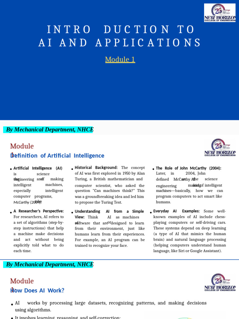 ET module 1 | PDF | Artificial Intelligence | Intelligence (AI) & Semantics