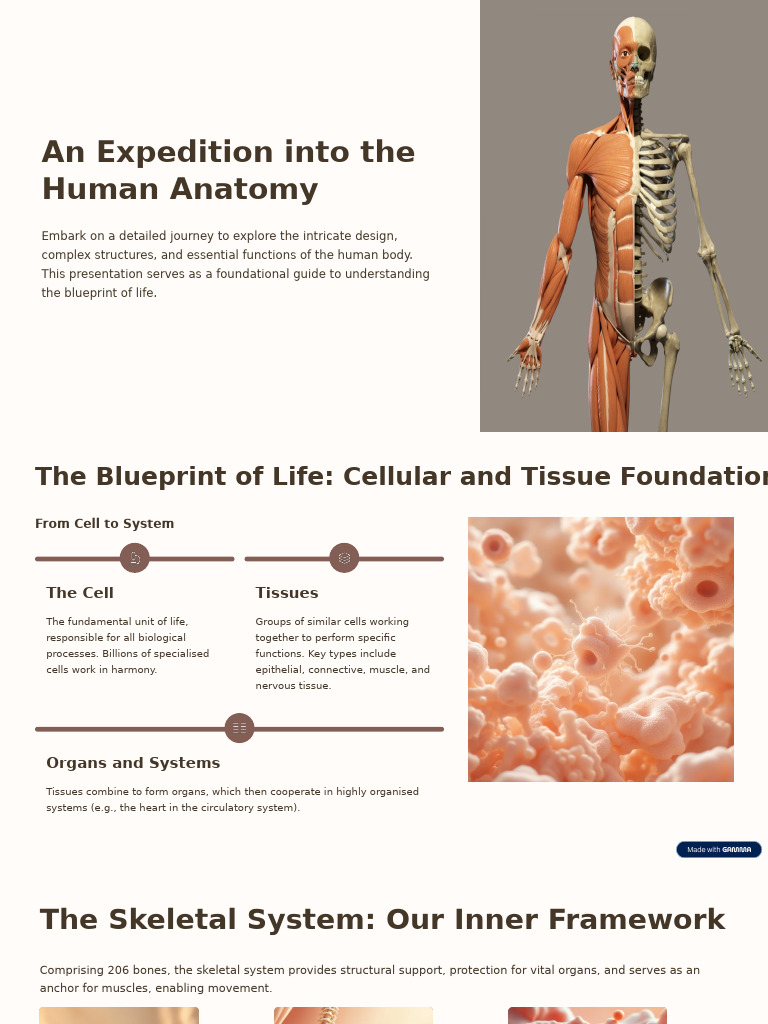 An Expedition Into The Human Anatomy | PDF | Human Body | Muscle