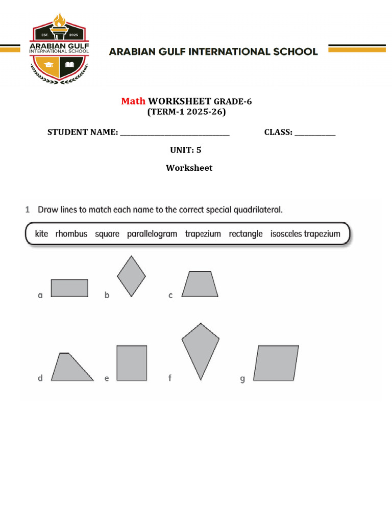 Unit 5 Worksheet | PDF
