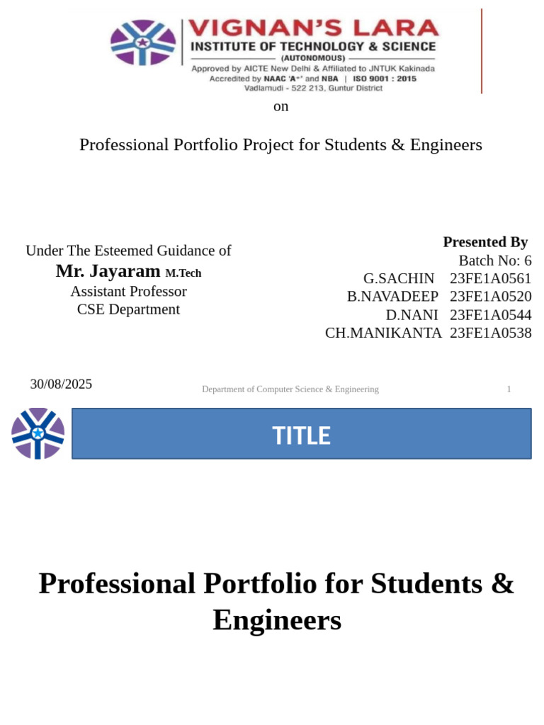 Professional Portfolio for Students & Engineers | PDF | Websites ...