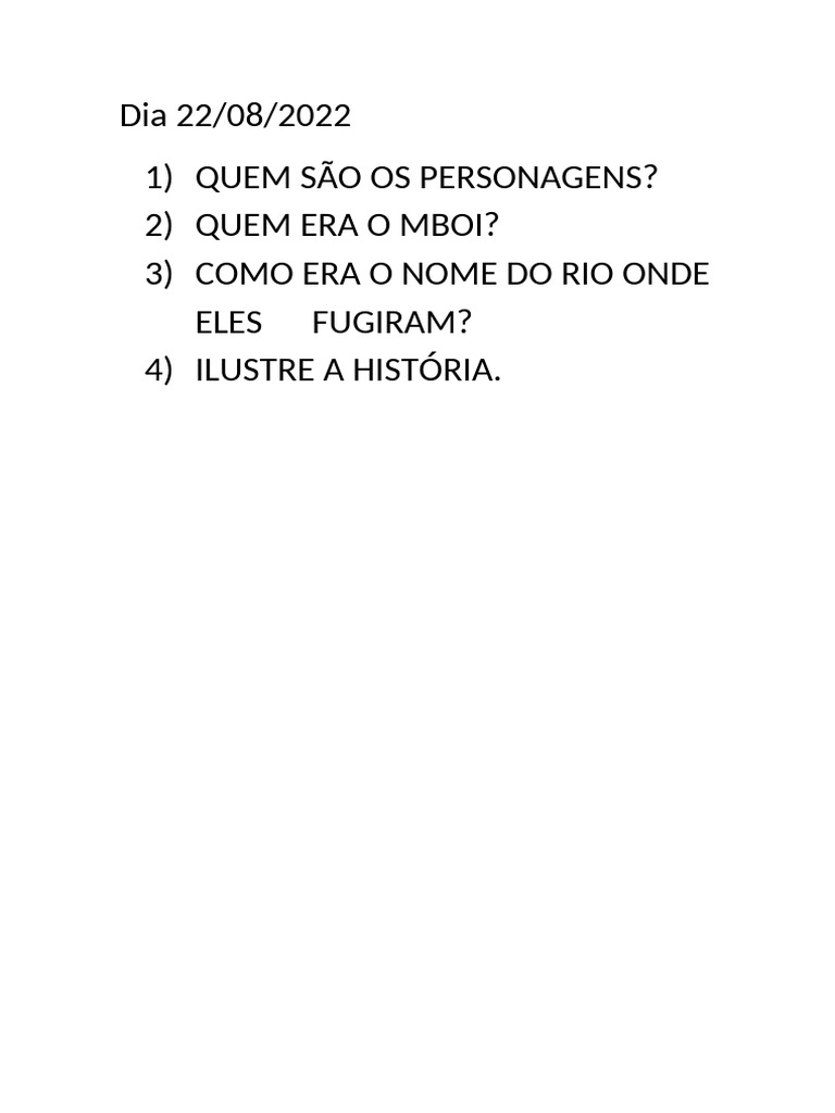 Quem São Os Personagens | PDF