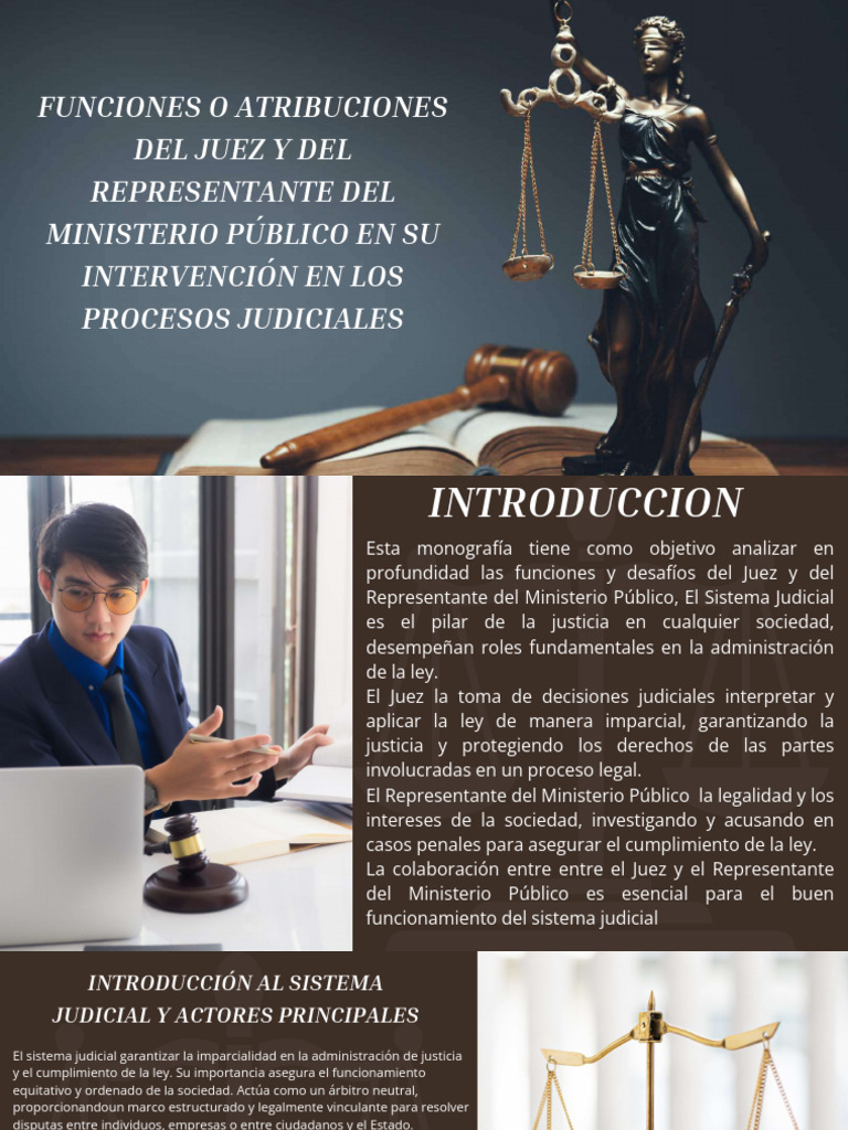 Funciones o Atribuciones Del Juez y Del Representante Del Ministerio ...