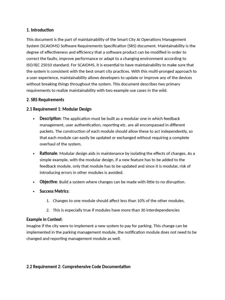 COMP1833 Member1 SRS Maintainability | PDF | Modular Programming ...