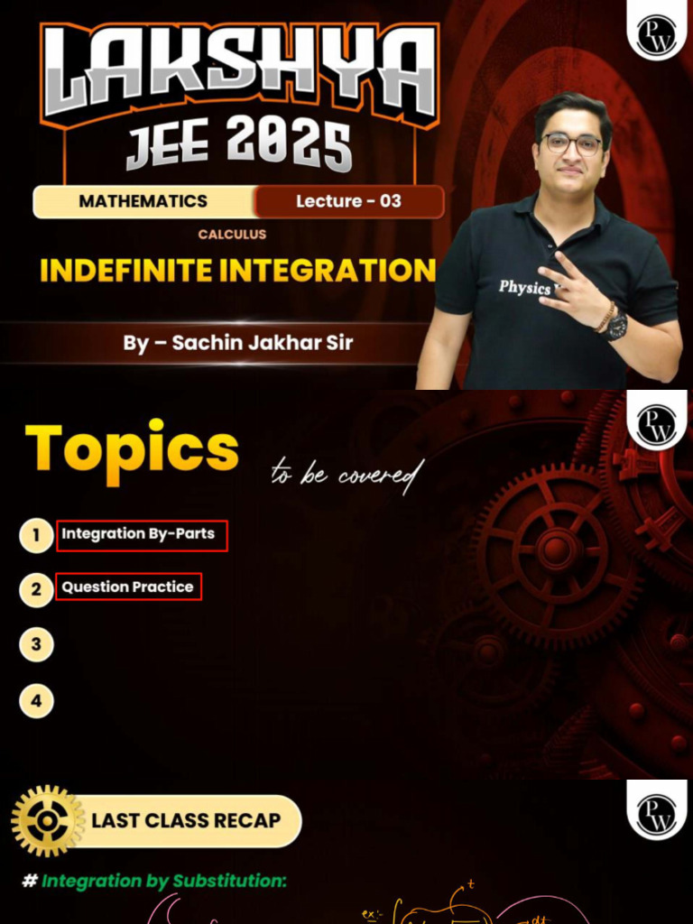 Indefinite Integration 03 Class Notes | PDF
