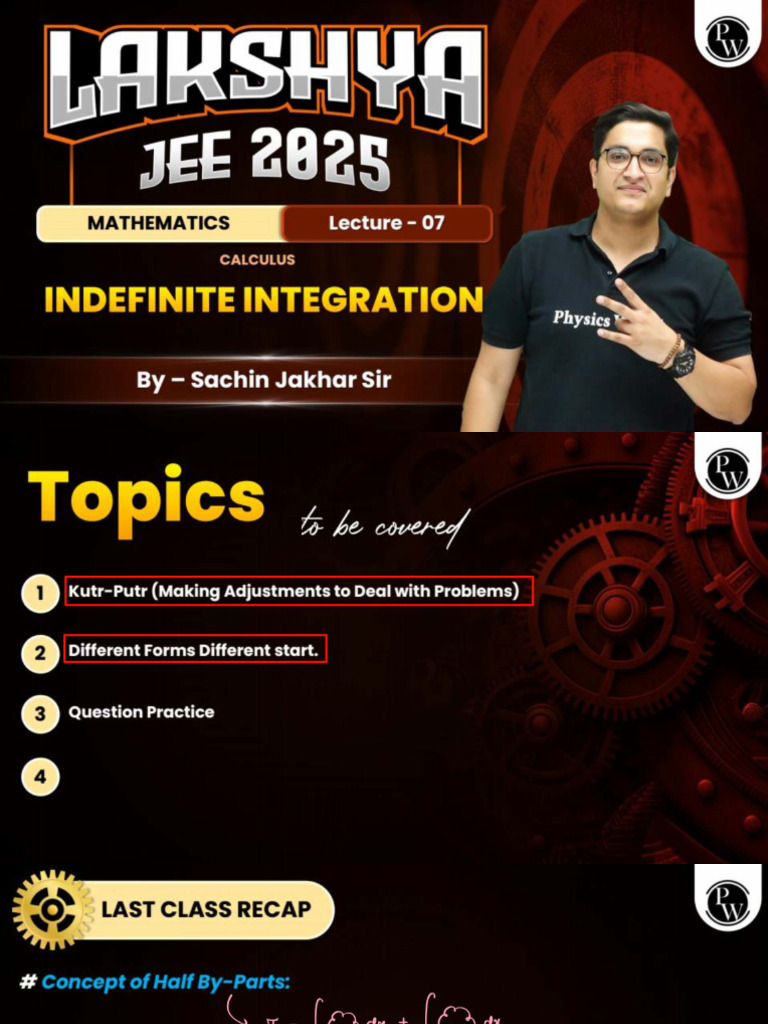 Indefinite Integration 07 Class Notes | PDF