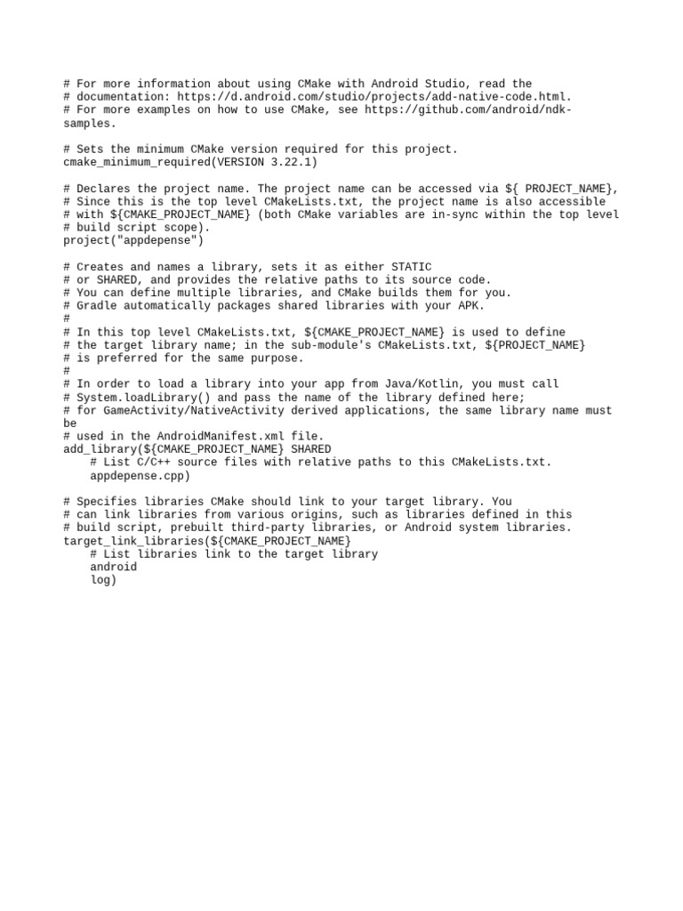 CMake Setup for Android Library | PDF