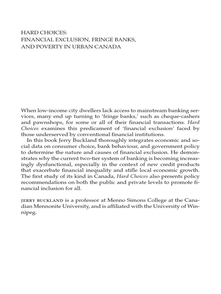 Hard Choices: Jerry Buckland | PDF | Economies