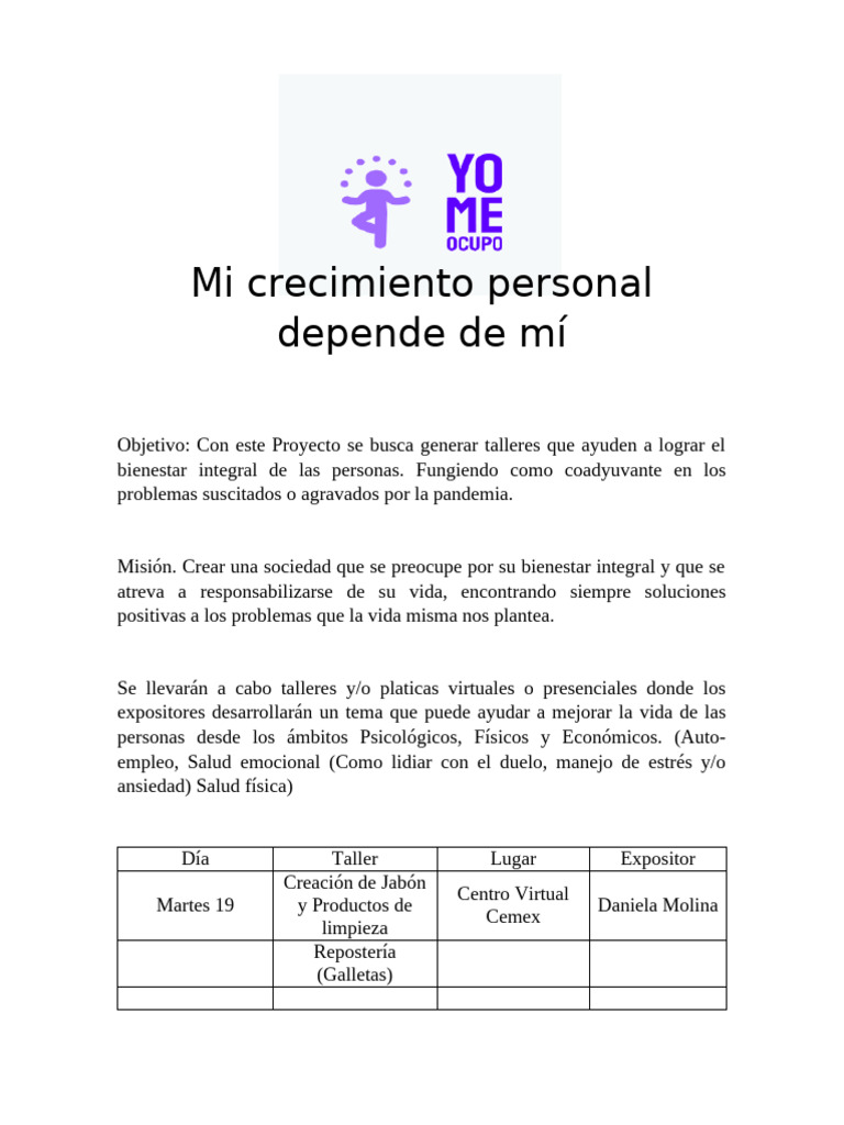 Mi Crecimiento Personal Depende de Mí | PDF