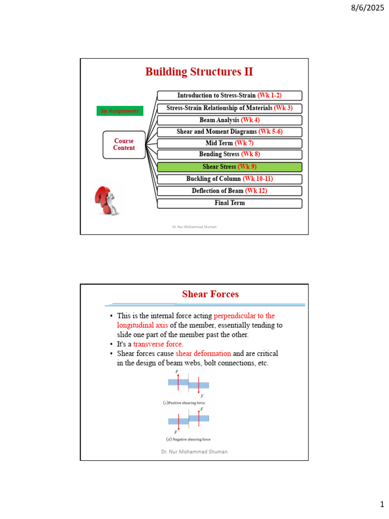 Shear Stress and Beam Analysis Guide | PDF | Stress (Mechanics) | Beam ...
