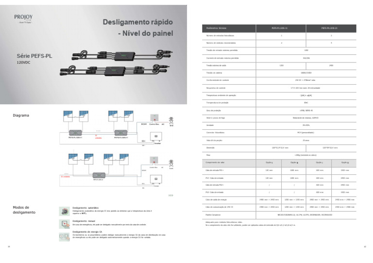 Datasheet RSD Projoy - 4 Painéis (1) | PDF | Eletrônicos | Eletricidade