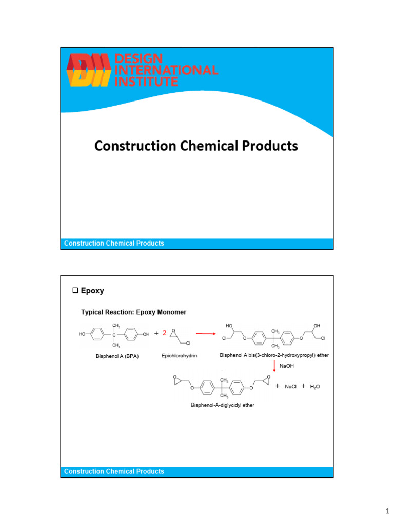 Home - Construction Chemical Products Session 2.1 | PDF | Epoxy | Polymers