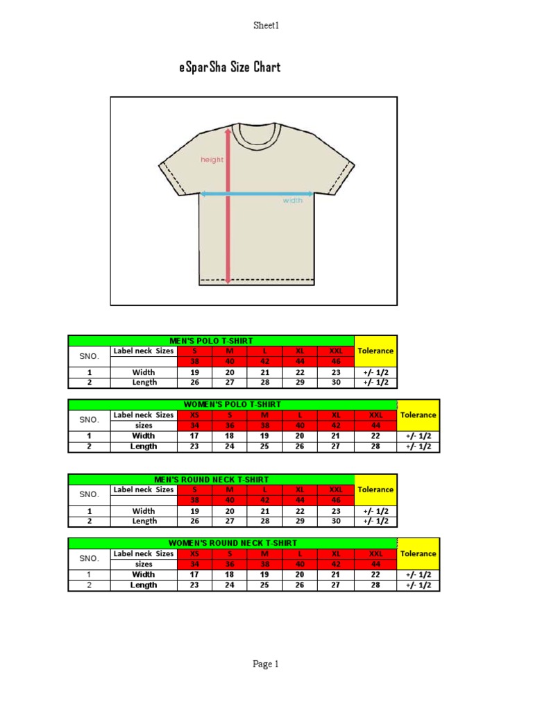 Size Chart | PDF
