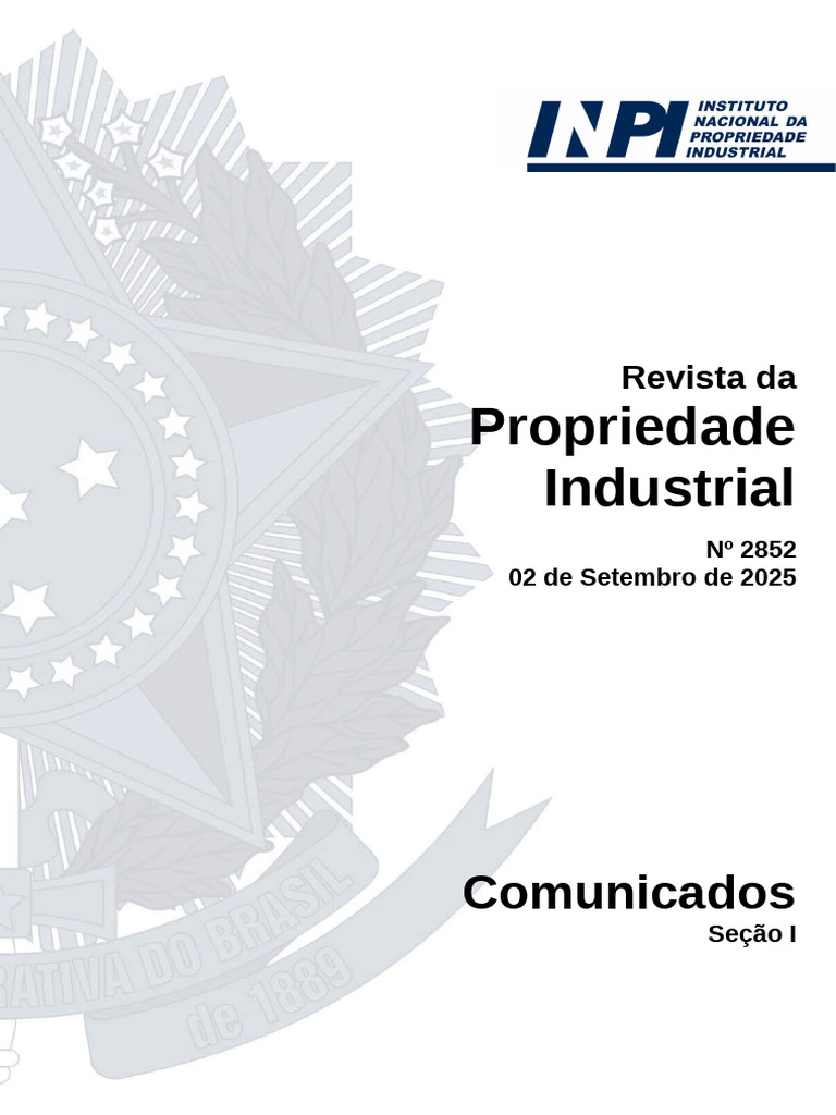 INPI GOV | PDF | Propriedade intelectual | Esboço