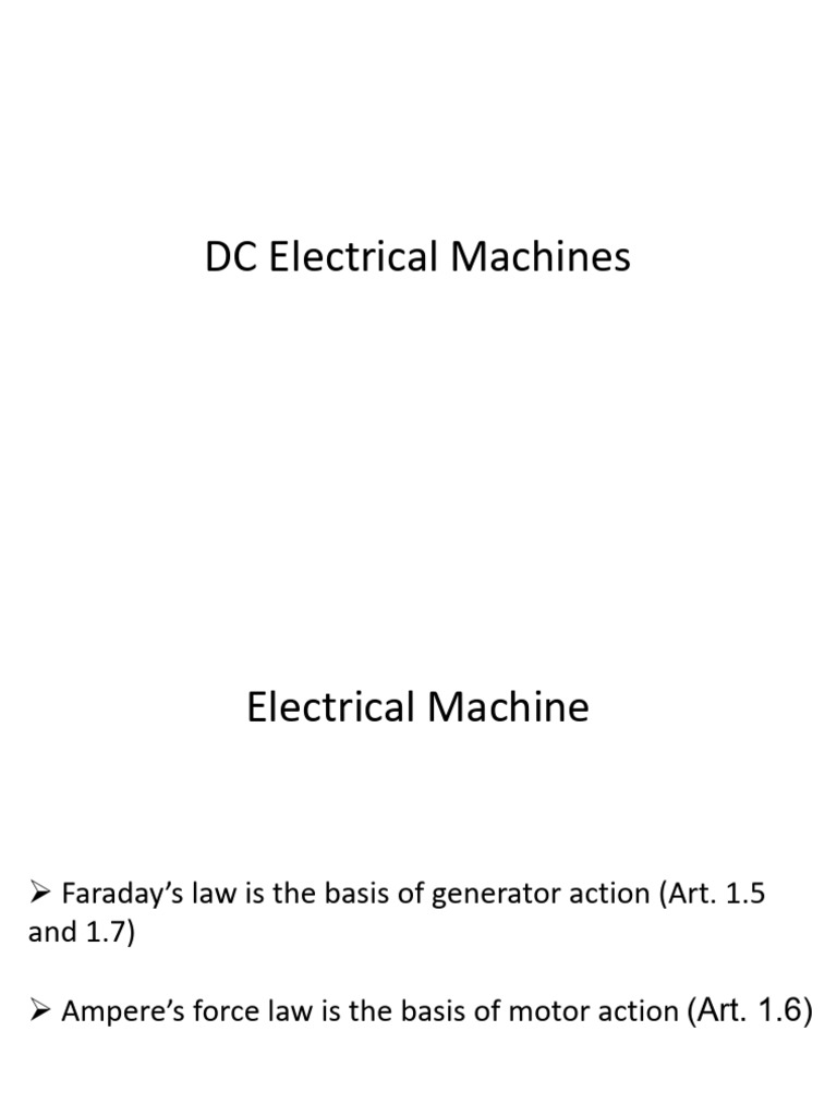 Understanding DC Electrical Machines | PDF | Electromagnetic Induction ...