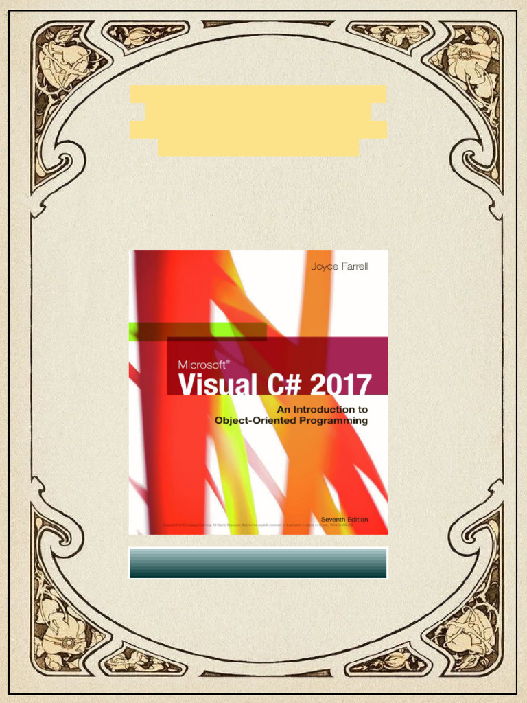 Microsoft Visual C# 2017 An Introduction to Object Oriented Programming ...