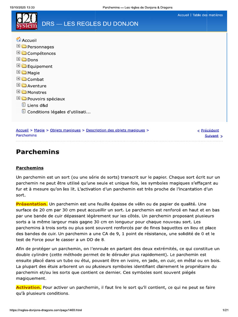 Table Parchemin | PDF