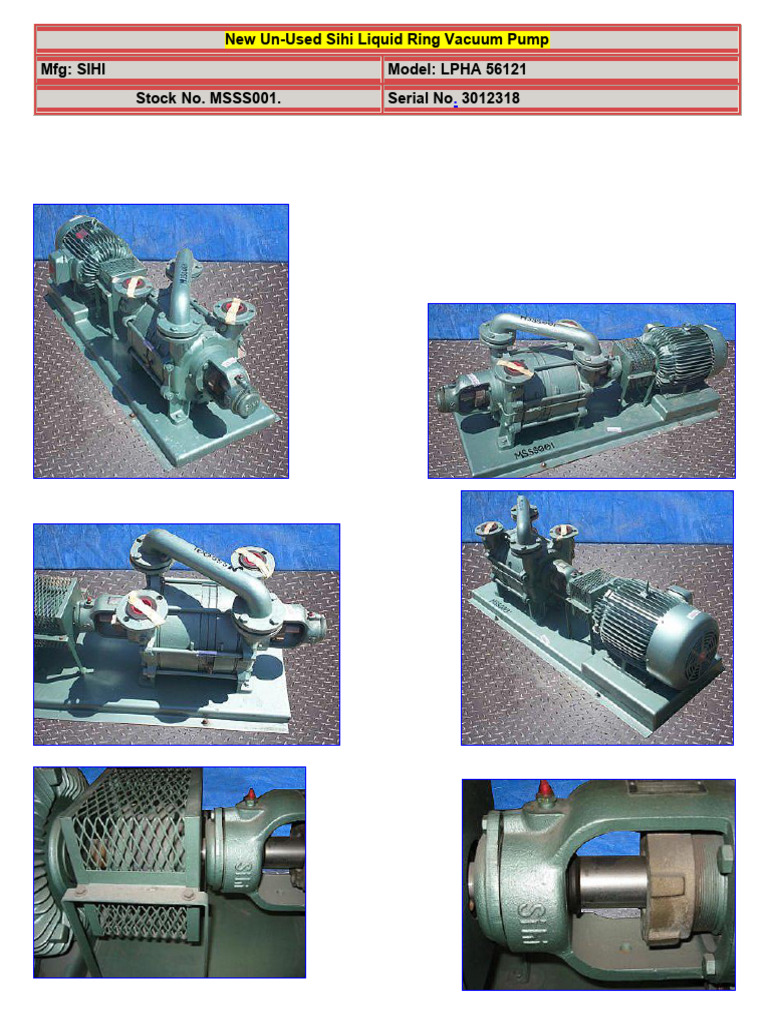 MSSS001 V 4 Sihivacuumpump | PDF