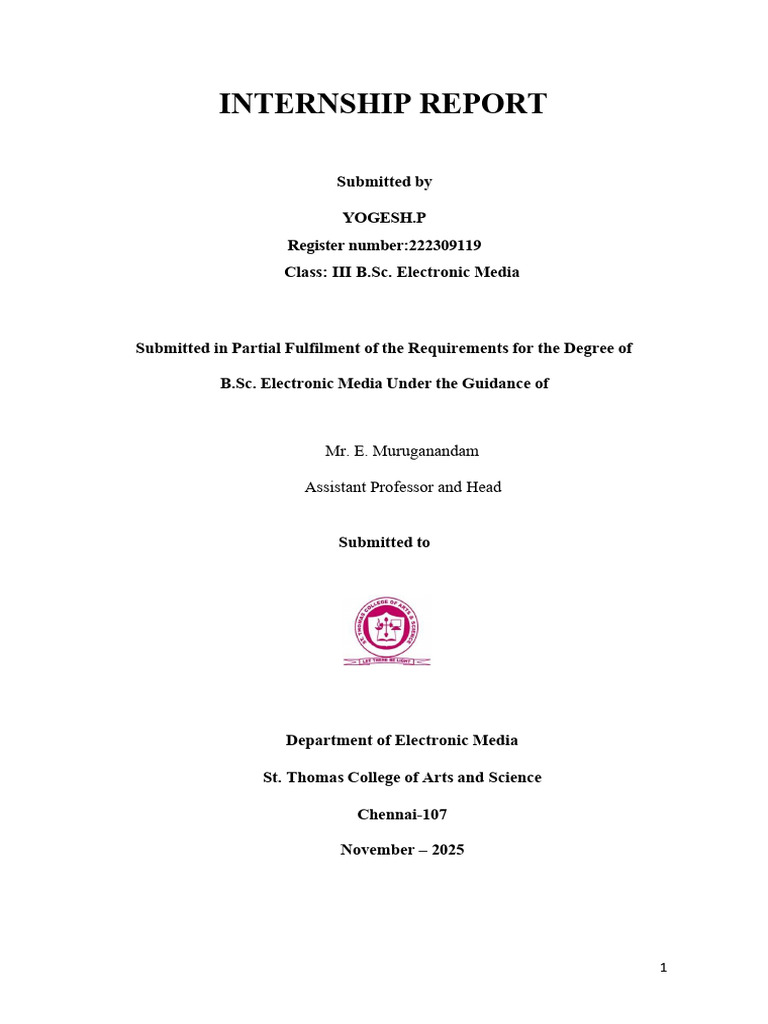 Internship Report: Subject Code 300V5Q | PDF | Usability | User Interface