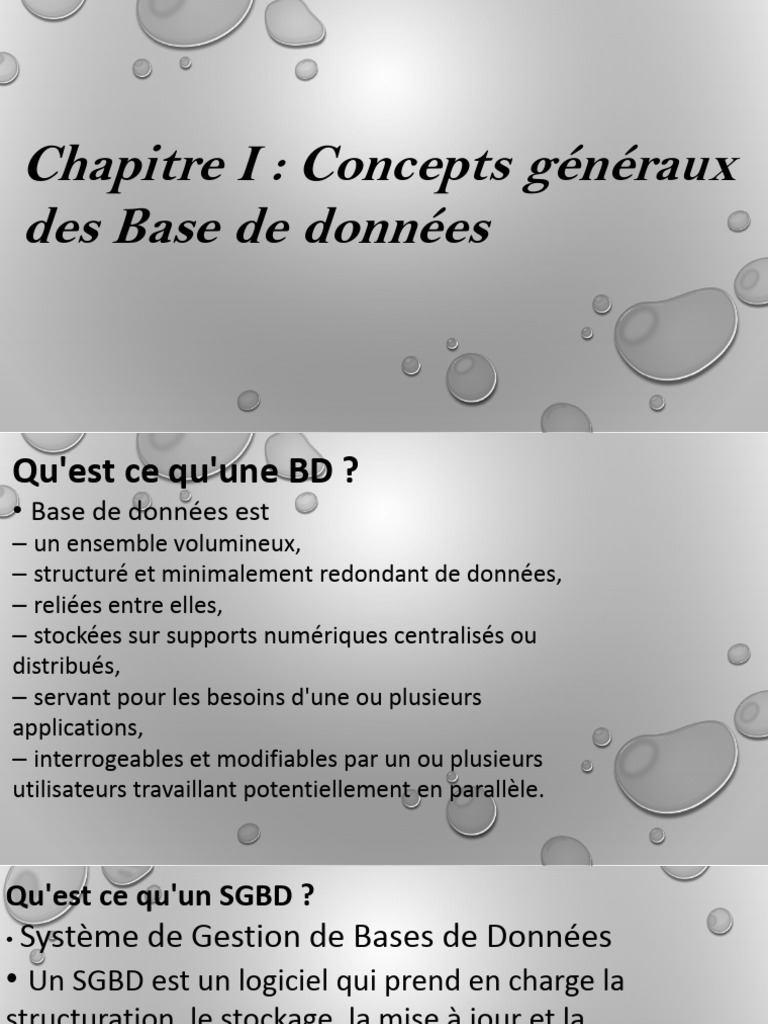Introduction aux Bases de Données et SGBD | PDF | Bases de données | SQL