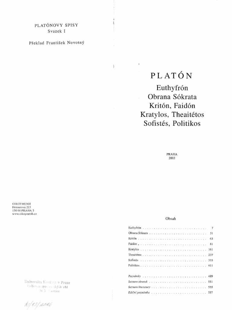 Obrana Sókrata | PDF