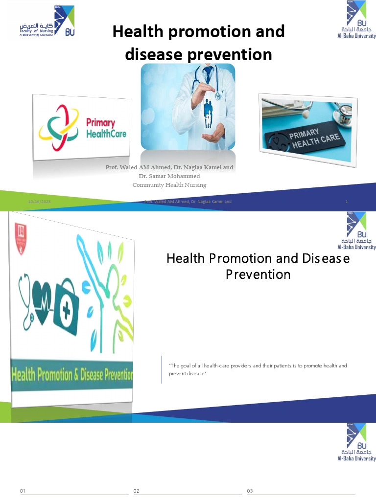 Health Promotion & Disease Prevention Guide | PDF | Preventive ...