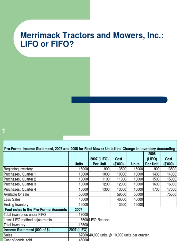 LIFO vs FIFO Inventory Analysis | PDF | Cost Of Goods Sold | Inventory ...
