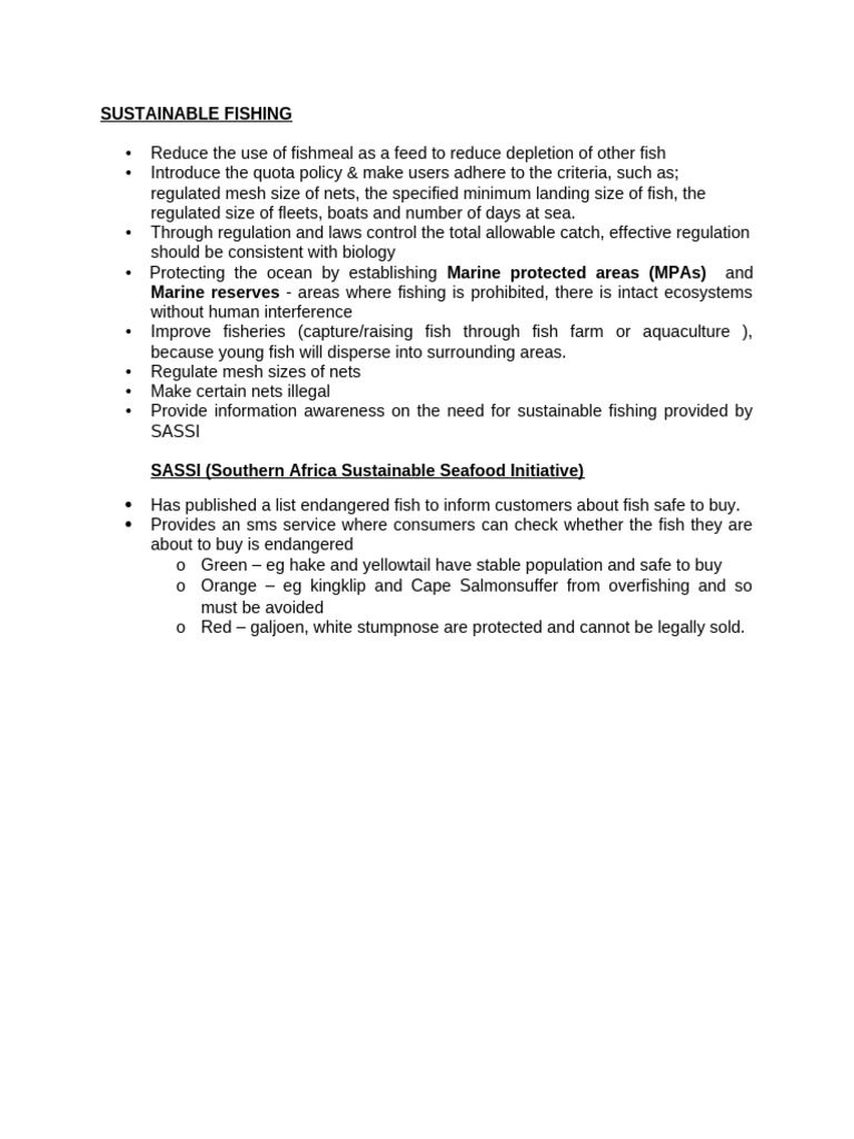 Sustainable Fishing 2 | PDF