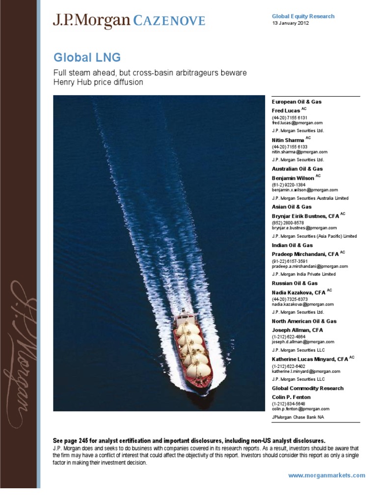 JPMorgan Global LNG Feb 2012 | PDF | Liquefied Natural Gas | Energy Security