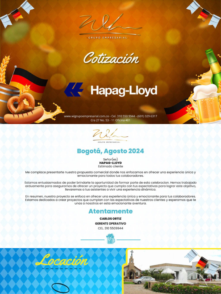 Cotización HAPAG LLOYD | PDF