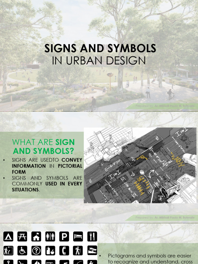 Urban Design: Signs and Symbols Guide | PDF | Land Transport | Transport