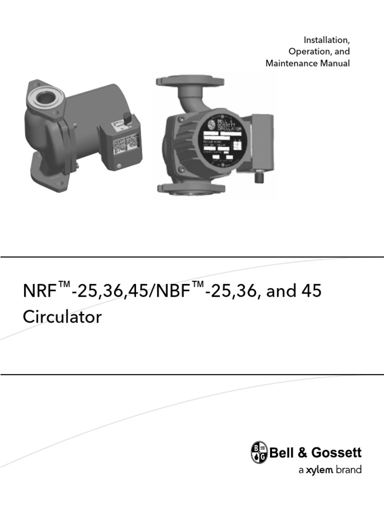 NRF/NBF Circulator Manual: Install & Maintain | PDF | Pump | Personal ...