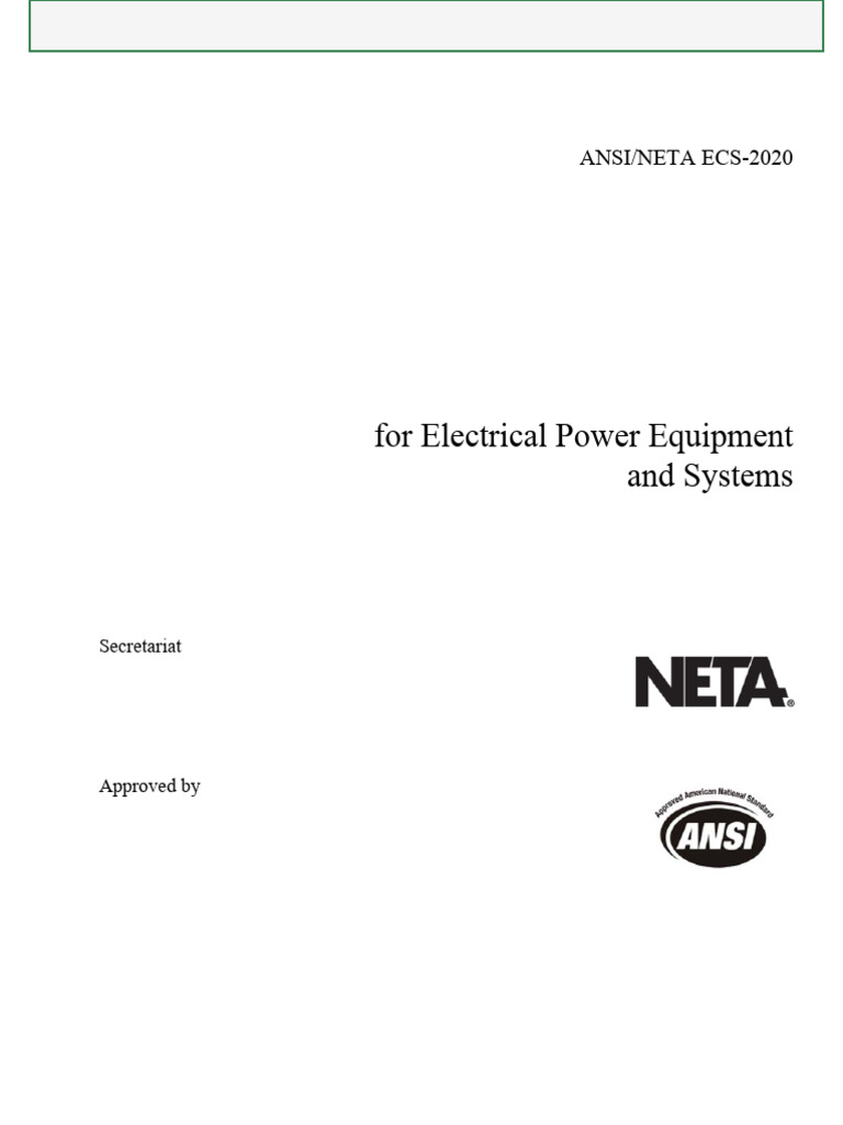 Preview Ansi+Neta+Ecs 2020 | PDF | Verification And Validation ...