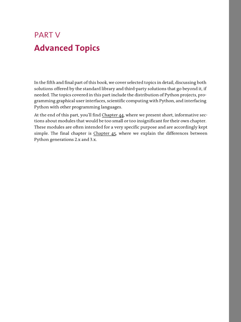 Advanced Python Topics Overview | PDF