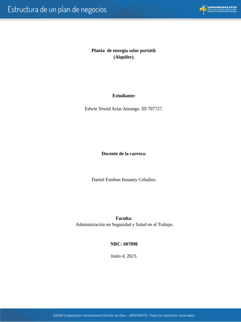 Actividad 6 Estructura de Un Plan de Negocio | PDF | Business | Los ...