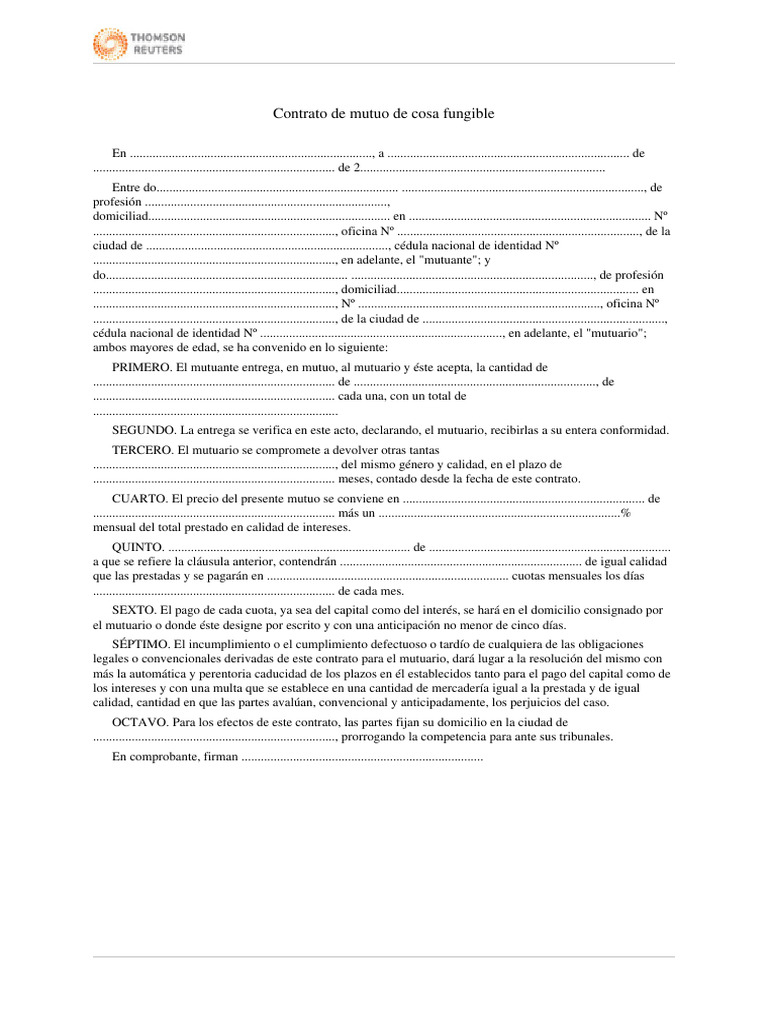 Modelo Mutuo 2 | PDF | Derecho empresarial | Derecho privado