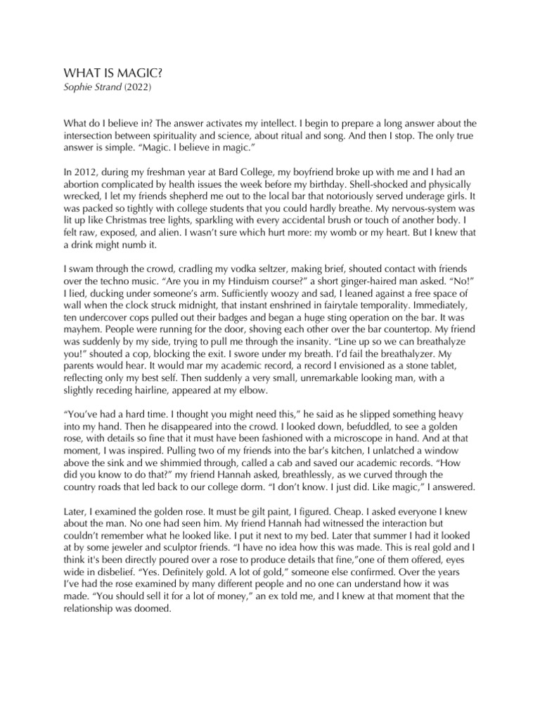 Exploring the Nature of Magic | PDF