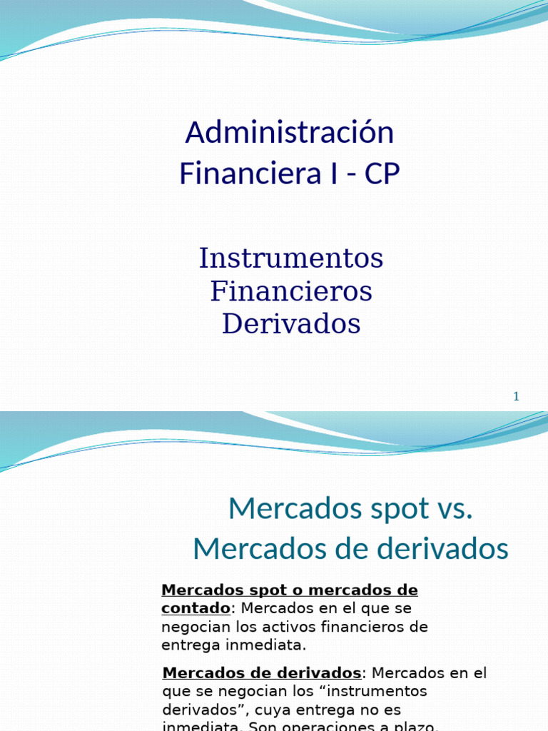 Instrumentos Financieros Derivados y Mercados | PDF | Contratos futuros ...
