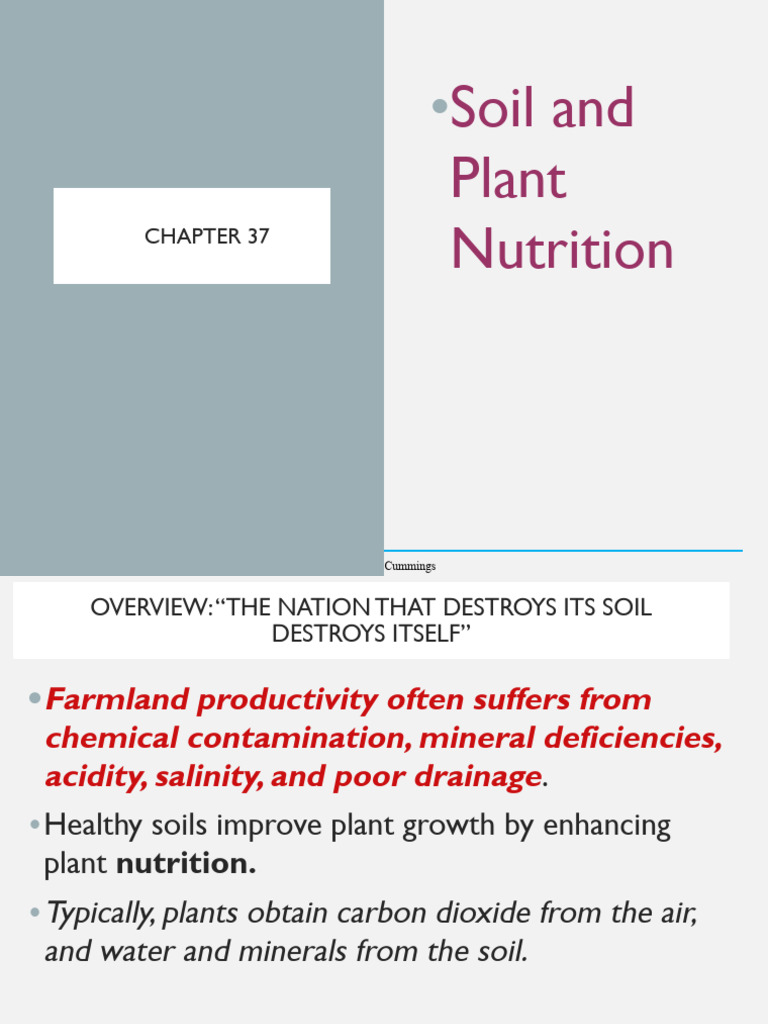Soil and Plant Nutrition Overview | PDF | Soil | Plant Nutrition