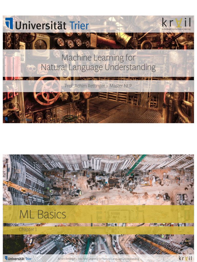 Machine Learning Basics for NLP | PDF