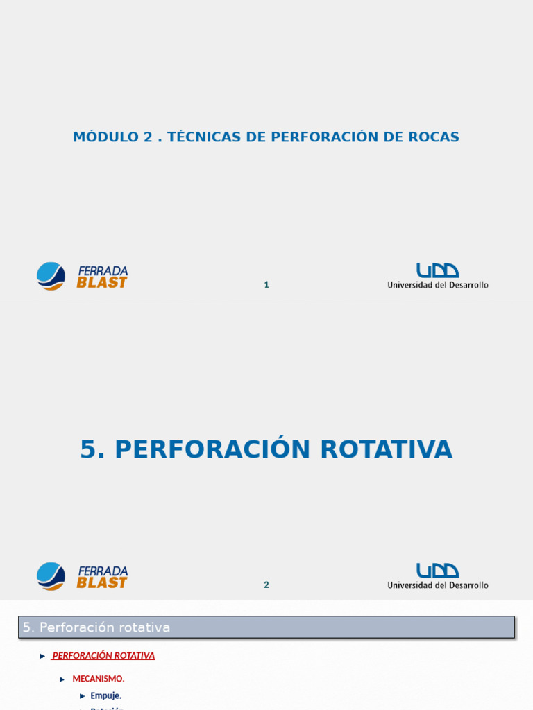 5 Perforacion Rotativa - Udd | PDF | Perforación | Rodamiento (Mecánico)