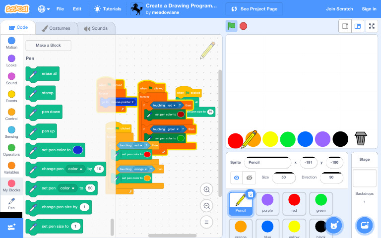 Create a Scratch Drawing Program | PDF | Scratch (Programming Language ...