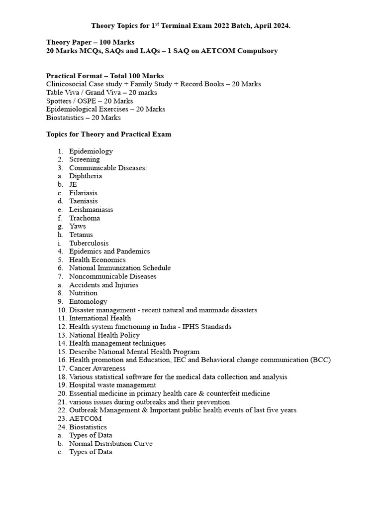 2022 Batch 1st Internal Exam April 2024 | PDF