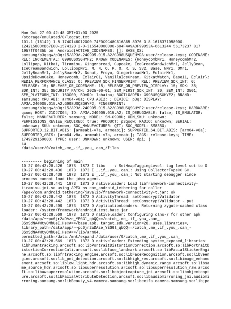 Android Logcat Debugging Report | PDF | Software Engineering | Android ...