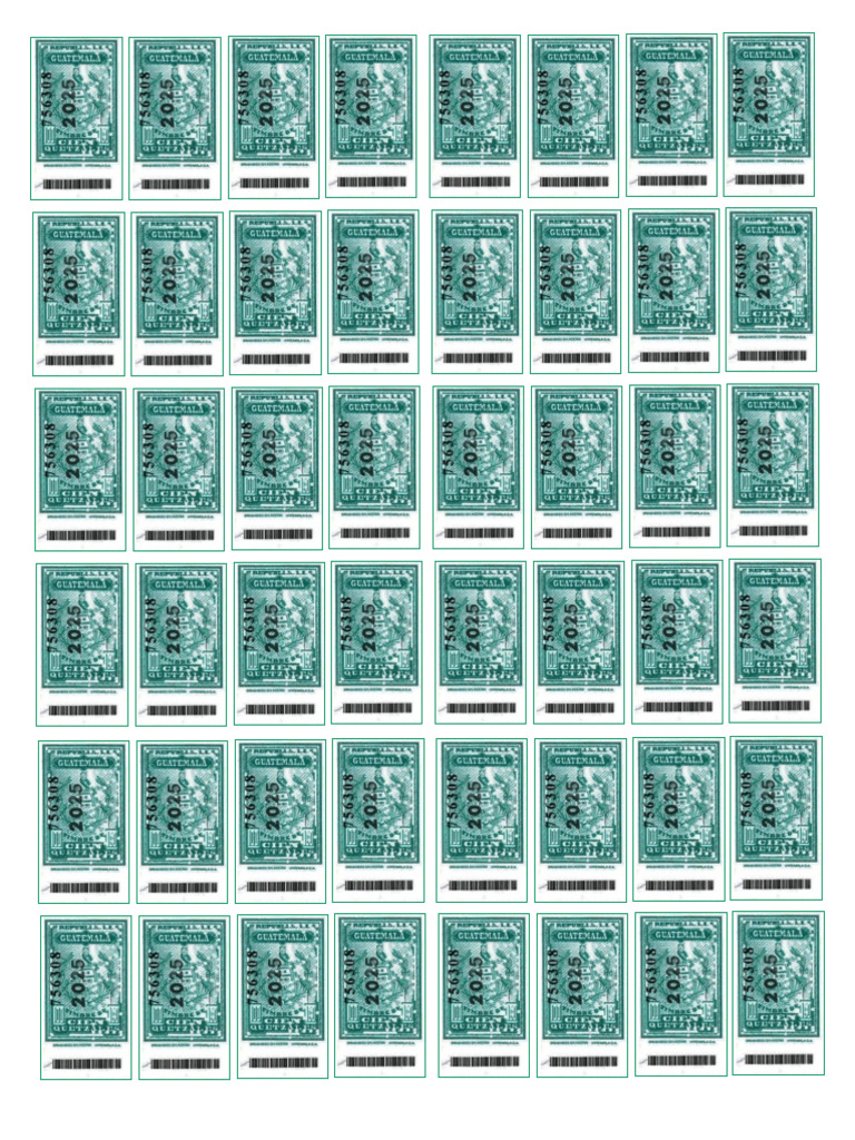 Timbres Fiscales de 100 y 10 Año 2025 | PDF