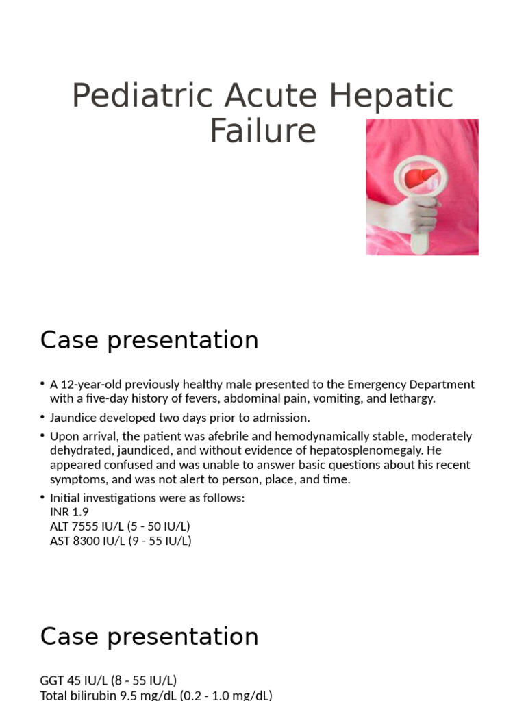 Pediatric Acute Hepatic Failure | PDF | Medical Specialties | Liver