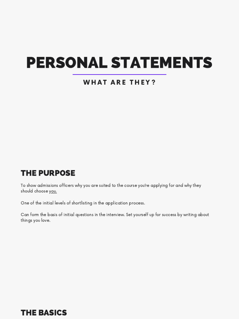 Personal Statement Guide for 2025 | PDF | Artificial Intelligence ...