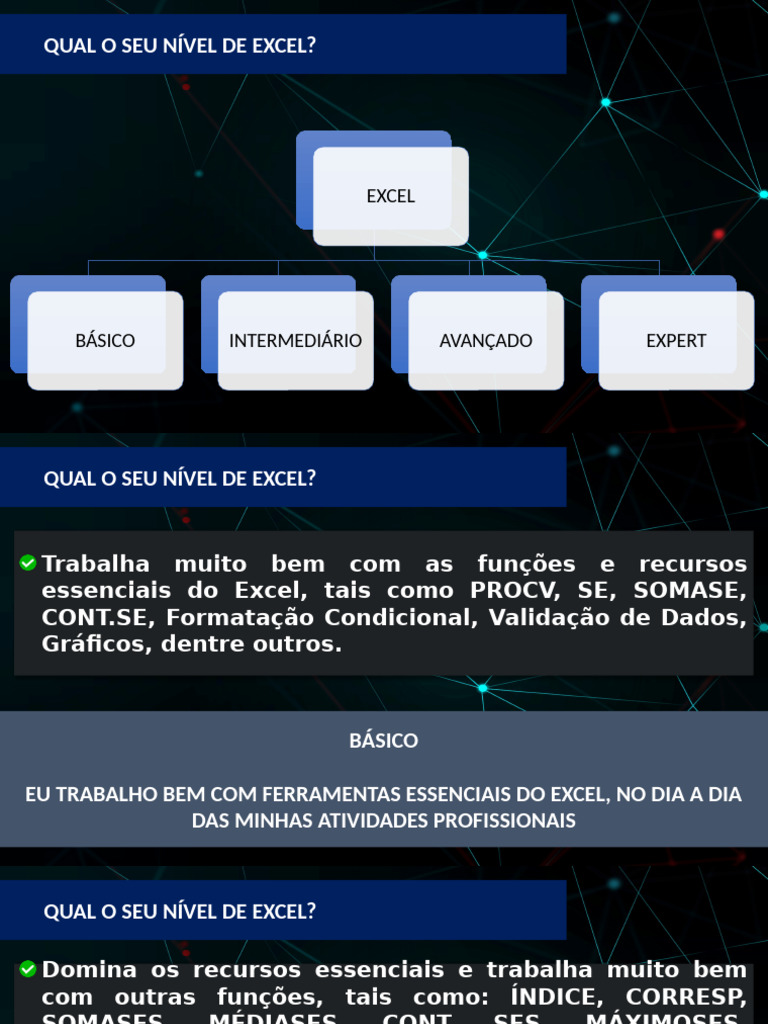 Níveis de Proficiência em Excel | PDF