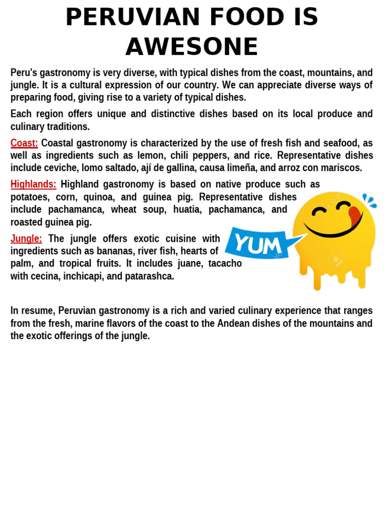 Peruvian Food Is Awesone | PDF